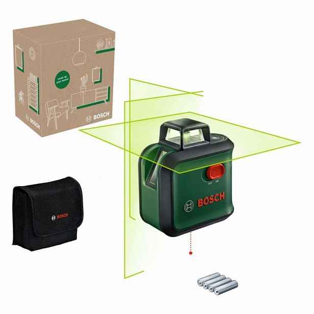 Bosch - Křížový laser, dosah 24 m, s příslušenstvím 0603663BZ0