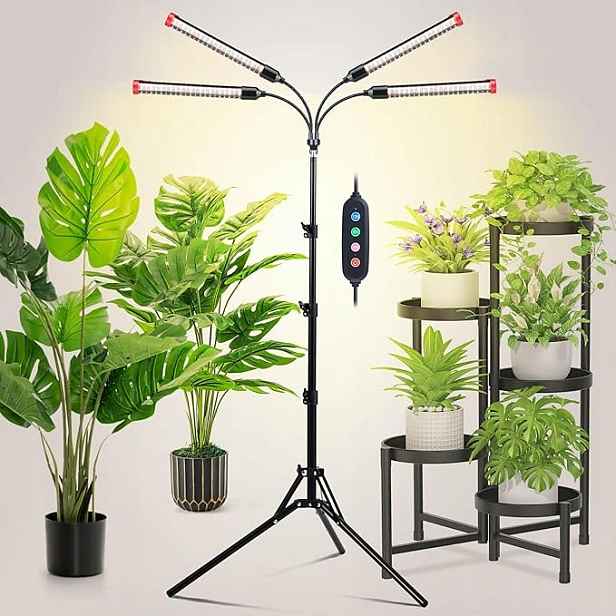 Lampa pro pěstování rostlin v interiéru se 4 hlavami Jinhongto