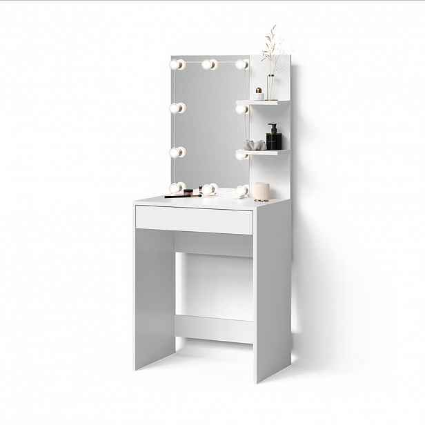 Livinity® TOALETNÍ STOLEK Nola Bílá 60 cm s LED osvětlením