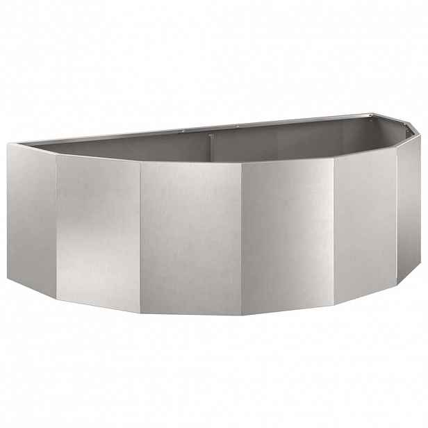 vidaXL Truhlík Stříbrná 120 x 60 x 35 cm Nerezová ocel