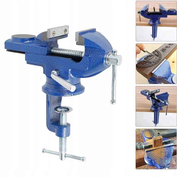 Modelářský otočný, šroubovaný stolní svěrák 80 mm