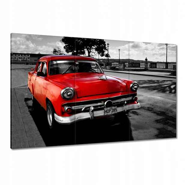 Obrazy 120x80 Kubánské červené auto