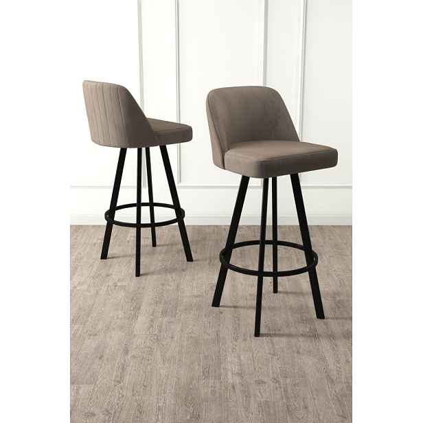 Bar Stool Set (4 Pieces) Atex - Cappuccino, Black