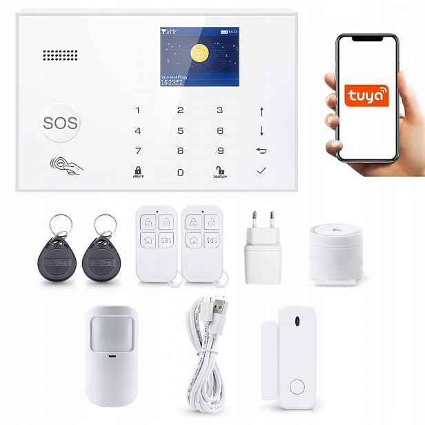 Bezdrátový LCD Alarm 2.4' Gsm WiFi Tuya Smart V