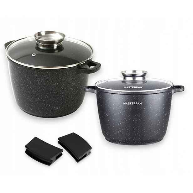 Sada Hrnců Aluminium Granit Marmur 7 L a 10 L Systém Aroma Knob MP-2141