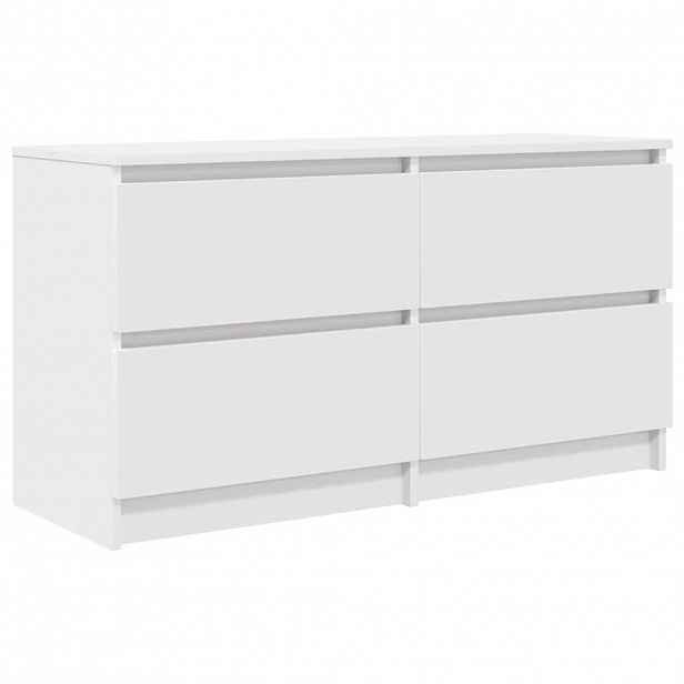 vidaXL TV skříňka bílá 100x35x54 cm Dřevěná konstrukce