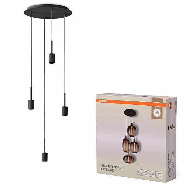 Závěsné Stropní Svítidlo Dekorativní 4x E27 Šedá Decor Needle Pendant Osram