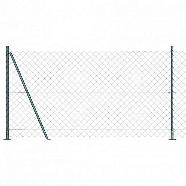 vidaXL Zábradlí s betonovým základem 10 x 1,2 m Ocel potažená PVC