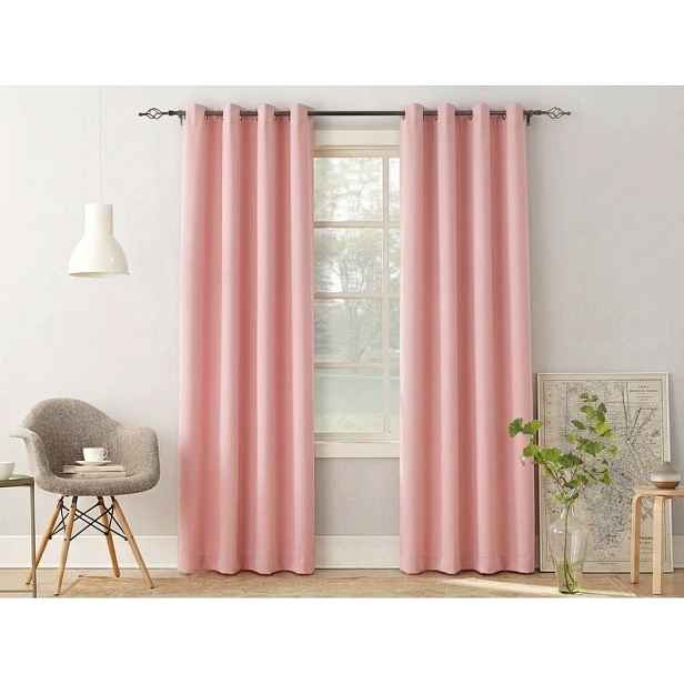 Závěs OXFORD LIGHT 140x250 cm, růžový Zavěšení: Kovové kroužky