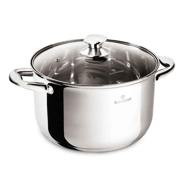 BLAUMANN - Hrnec nerez a skleněná poklice 24cm 6l Gourmet Line