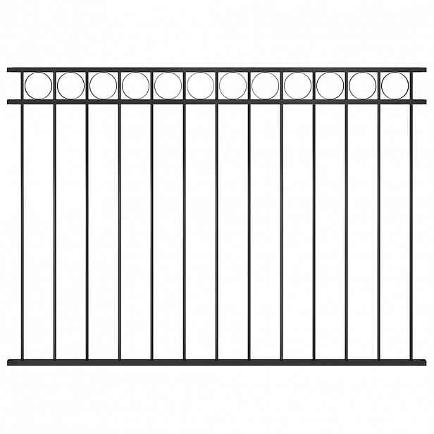 vidaXL Plotový panel ASSEN ocelový 163x120 cm černý