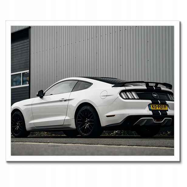Plakáty v rámu 50x40 Ford Mustang s pruhy