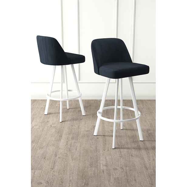 Bar Stool Set (4 Pieces) Atex - Anthracite, White