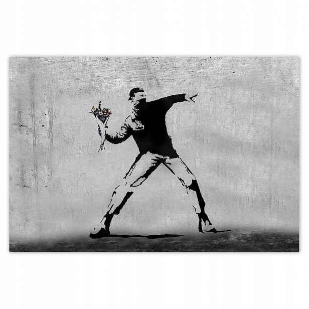 Fototapety 104x70 Banksy Vrhač květin