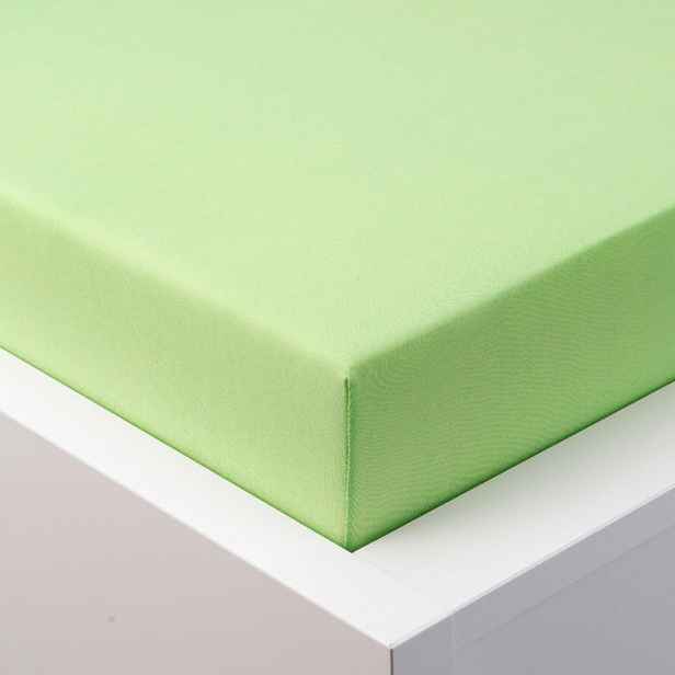 Hermann Cotton Napínací prostěradlo jersey s elastanem zelené 90 x 200 cm