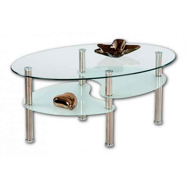 Oválný konferenční stolek ze skla Wave