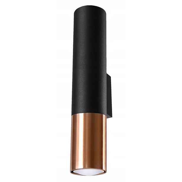 Sollux Lighting Nástěnné svítidlo Loopez černá/měď 2P SL.0944