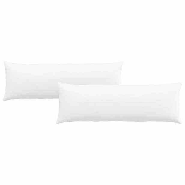 vidaXL Pohovkové polštáře 2 ks textil Bílá 120 x 40 cm
