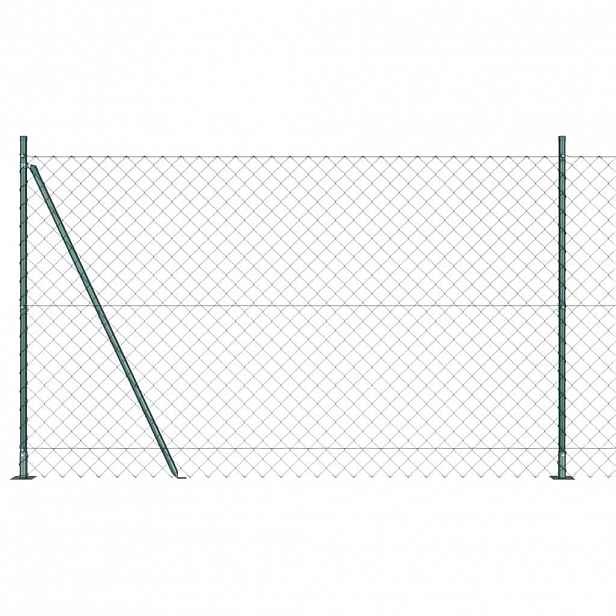 vidaXL Zábradlí s betonovým základem 10 x 1,5 m Ocel potažená PVC