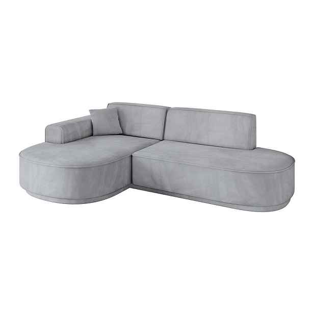 ALTDECOR ROHOVÁ SEDAČKA s otomanem, levá MARI-L1-v3 243x171x83 Šedá Velur