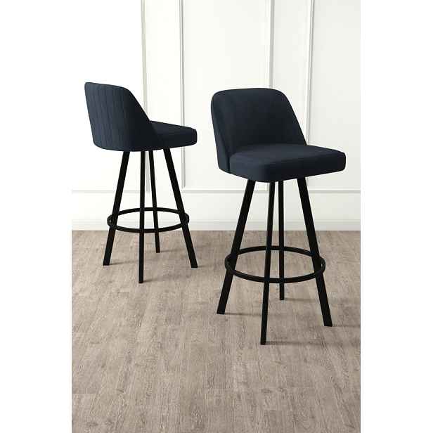 Bar Stool Set (4 Pieces) Atex - Anthracite, Black