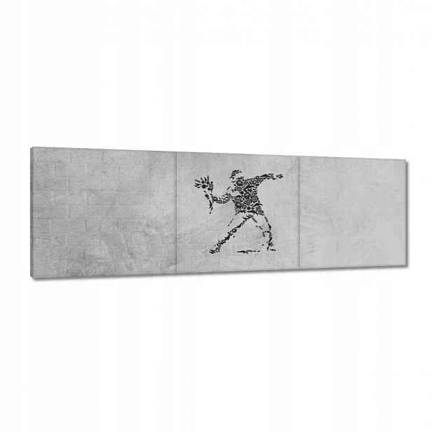 Obrazy 120x40 Banksy Flower Thrower