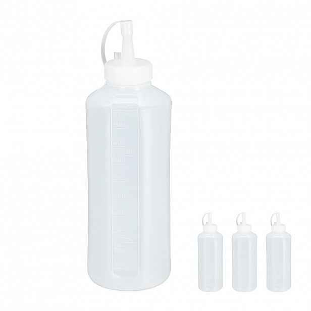 Relaxdays LÁHEV Průhledná 4dílná-sada PP plast 1000 ml