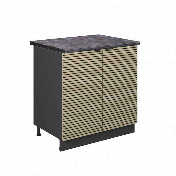 Vicco SKŘÍŇKA POD DŘEZ Fame-Line Dubový panel 80 cm , PD Antracit