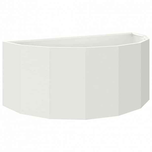 vidaXL Truhlík Bílá 90 x 45 x 35 cm Ocel