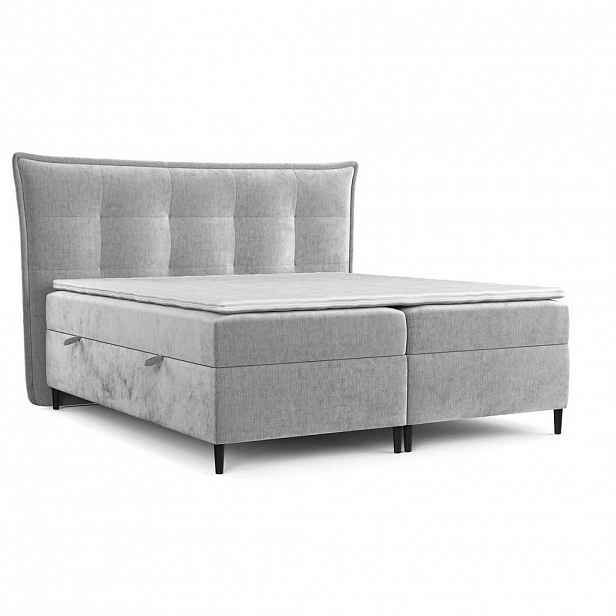AltaBeds POSTEL BOXSPRING LAS PALMAS 140/200 cm Světle šedá