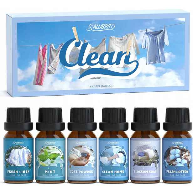 Esenciální olej s přírodní vůní, vůně čistoty 6 x 10 ml Salubrito