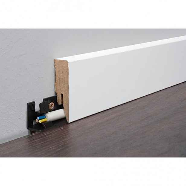 Lišta soklová Naturel bílá, MDF, délka 260 cm, výška hrany 100 mm, L95951