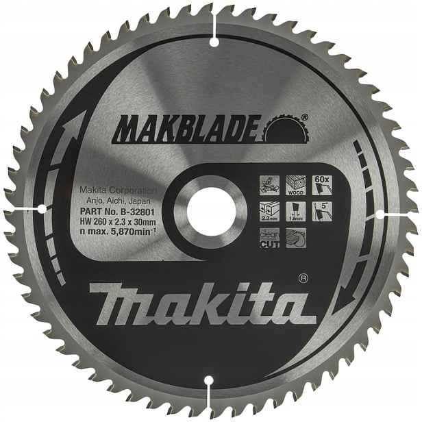 Makita B-32801 Řezací kotouč Makblade 260x30 mm 60Z