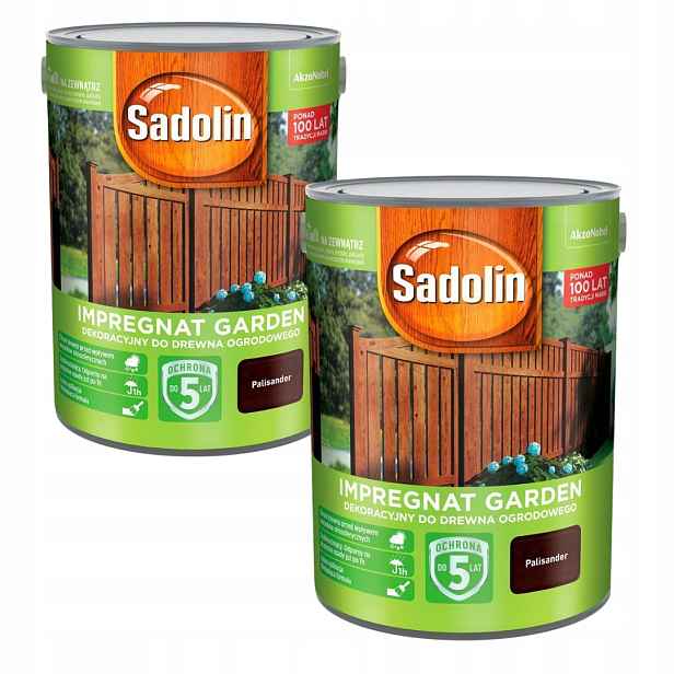 Set Sadolin Garden 2x5L Impregnat Na Zahradní Dřevo Palisander 10L
