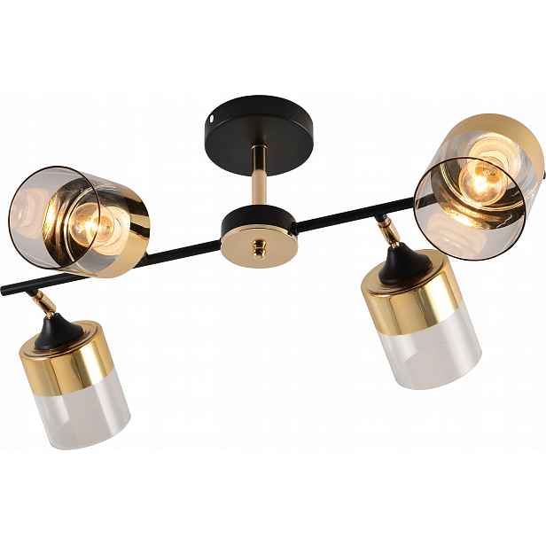 Stropní Svítidlo Vargo 4xE27 Černo-zlatá Moderní Loft Glamour DL1329