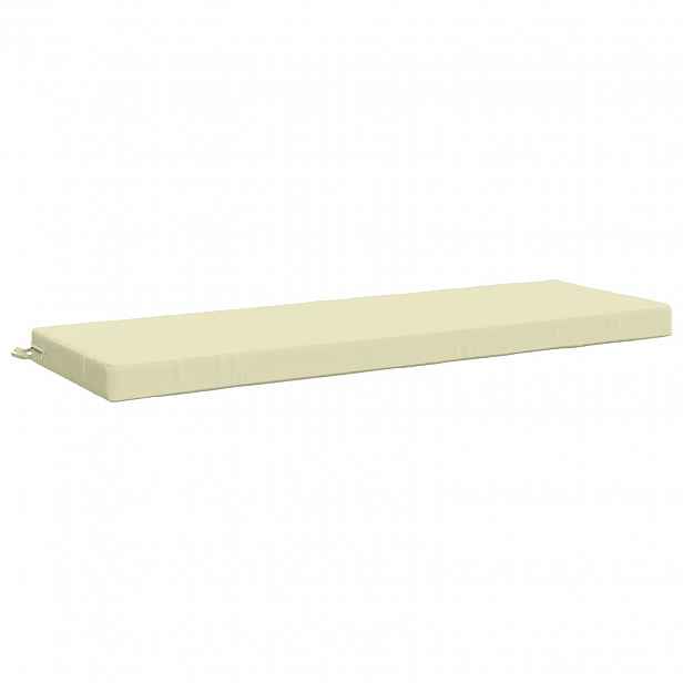 vidaXL Polštář na lavici SOEST 100% polyester Krémová 150 x 50 x 8 cm