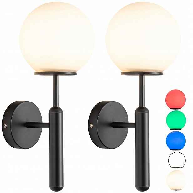 Led nástěnné svítidlo na akumulátor s regulací Rgb a dálkovým ovládáním, nabíjené 2 kusy