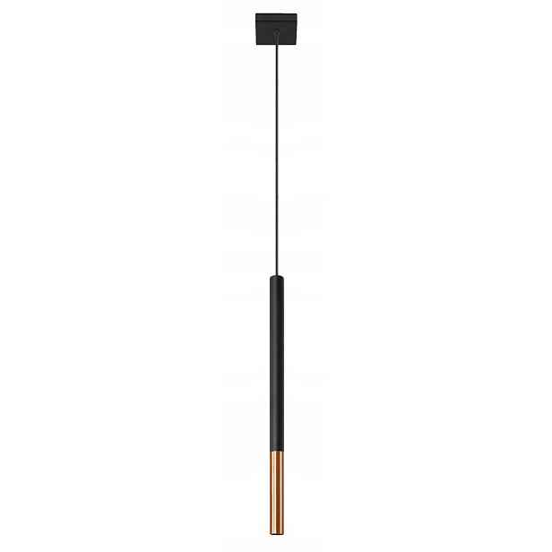 Sollux Lighting Závěsná lampa Mozaica Černá/Měď, Kov, 1xG9, 12W