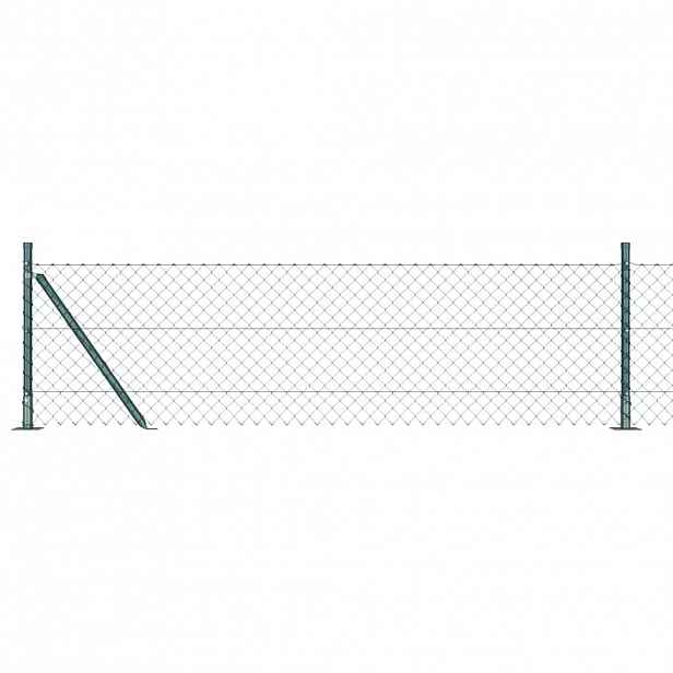 vidaXL Zábradlí s betonovým základem 25 x 0,4 m Ocel potažená PVC