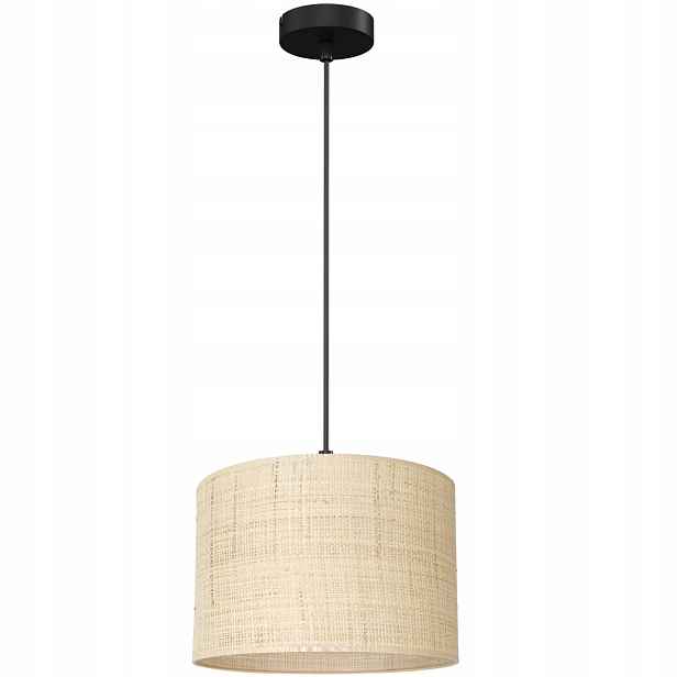 Luminex Ratanová závěsná lampa Ø25 cm krémová/černá E27 15W IP20