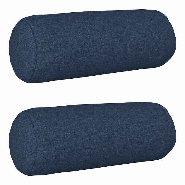 vidaXL Povlak na polštář 2 ks HEERLEN Modrá Ø 15 x 40 cm Textil