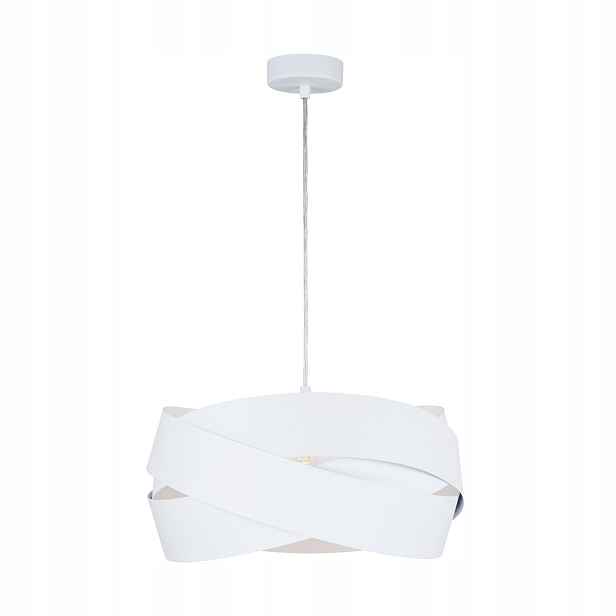 Závěsná lampa bílá kovová kulatá 40 cm nad stůl, moderní Zuma Line