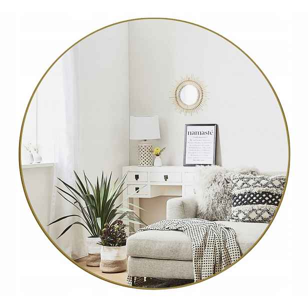 Zrcadlo Kulaté Do Koupelny Loft Rám 60 CM Zlaté