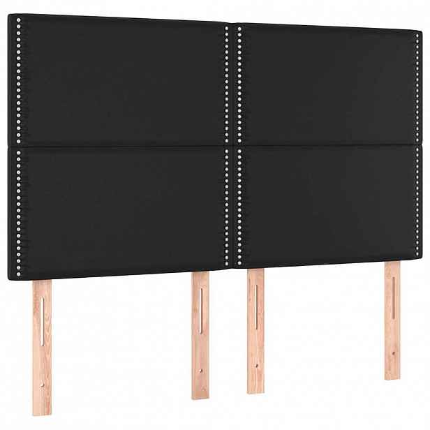 vidaXL Čelo postele černé 144x5x118/128 cm umělá kůže