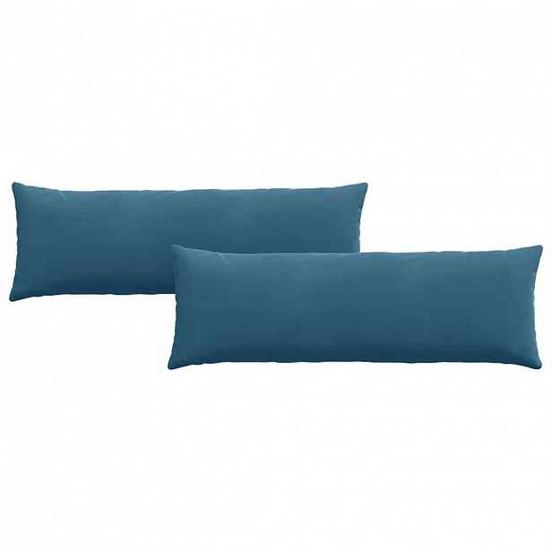 vidaXL Pohovkové polštáře 2 pcs Modrá 120 x 40 cm Žebrovaná látka