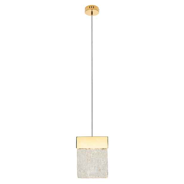 Závěsná Led lampa zlaté křišťálové stínidlo glamour 3000K Maxlight
