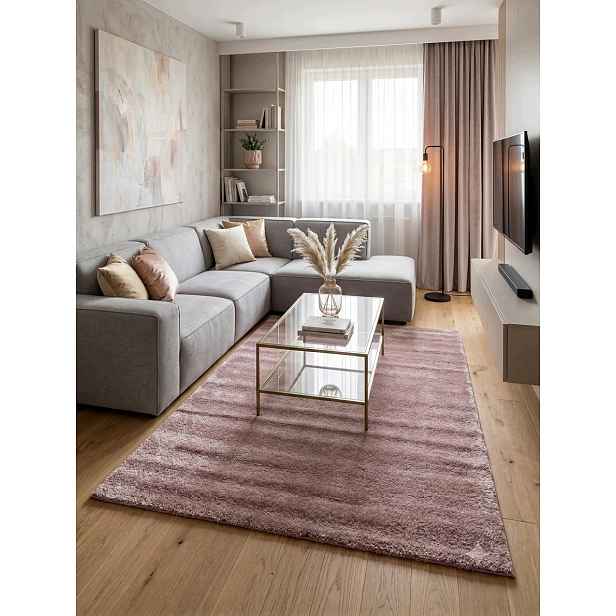 Koberec do obývacího pokoje 160 x 230 cm, vícebarevný, měkký vlas, plyšový