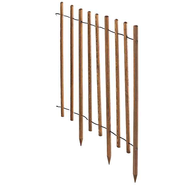 Dřevěný Zahradní Plot Palisáda 120x75 cm Obrubník Zahrady Vysoký Zapichovací