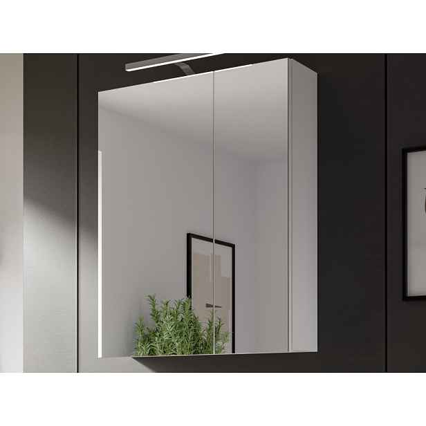 Koupelnová zrcadlová skříňka Vira, 60 cm, bílá