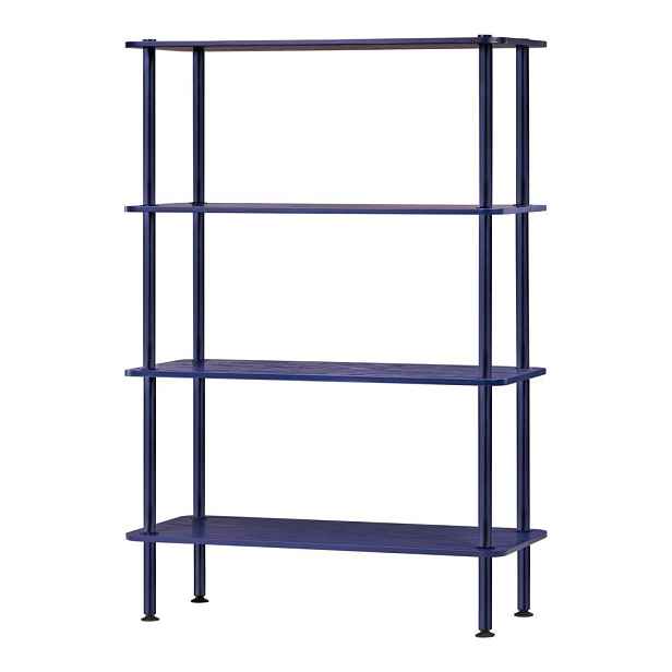 Modrý regál v dekoru dubu 80x127x35 cm Teidi – noo.ma